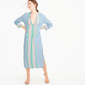 J.Crew women’s linen caftan in vintage stripe